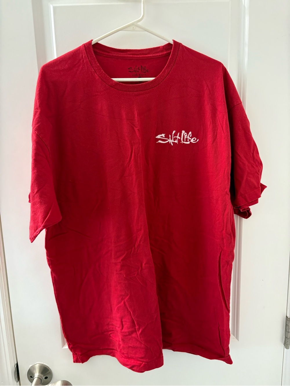 Salt Life Red Crew Neck Short Sleeve Tee